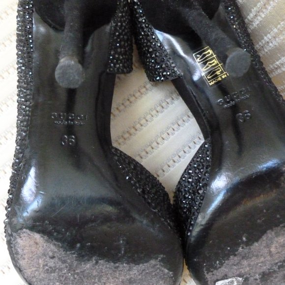 Gucci Black Crystal D'Orsay High Heel Pumps HOST PICK! - Picture 12 of 12